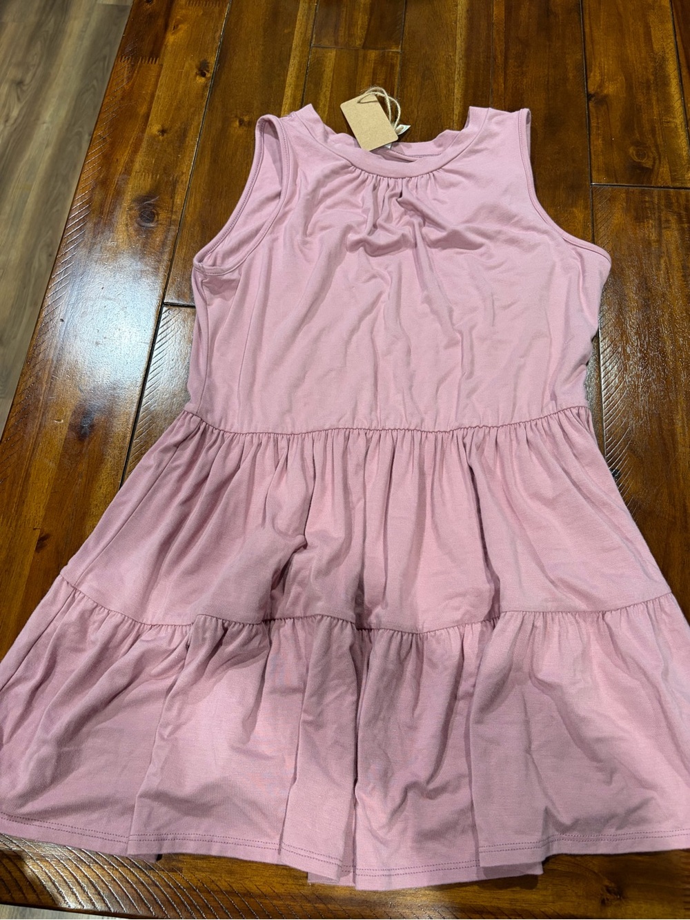 Sleeveless Pink Tiered tunic